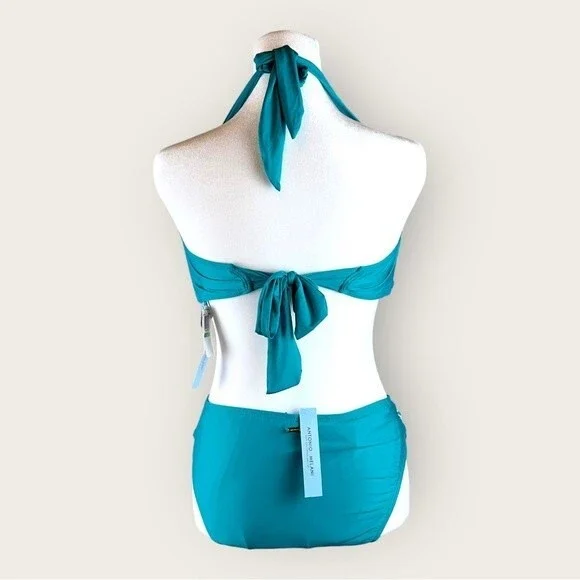 Antonio Melani Aqua Bikini - Top Large/Bottoms Medium - NWT - Picture 3 of 11